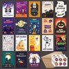 Rqker 18 Pack 4x6in Happy Halloween Cards with Envelopes, 18 Adorable Designs Hallo ween Blank Note Cards with Envelopes & Stickers, Halloween P1