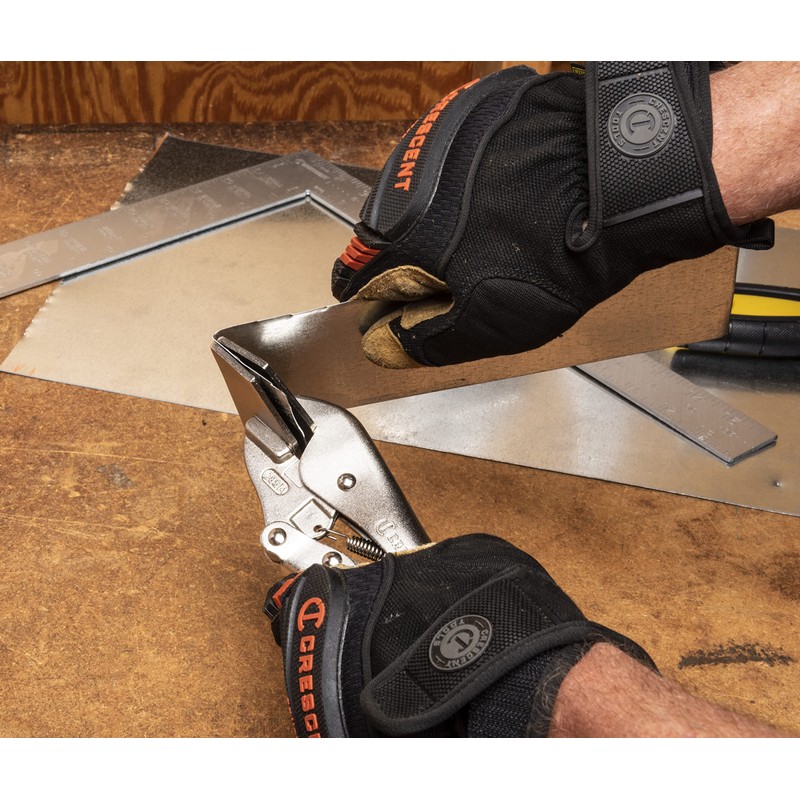 Crescent Locking C-Clamp with Swivel Pad Tips - Heavy-Duty Adjustable