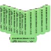 Ni-Mh AA 300mAh 1.2V Solar Light Rechargable Batteries 10 Pack,1.2
