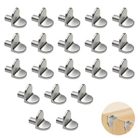 20 Pcs L Shape Shelf Pins, Antirust Cupboard Shelf Pegs, Zinc Alloy Shelf Pegs, For Furniture,Kitchen,Cabinet,Bookcase,Wardrobe, Cupboard, Easy Installation, Secure Fit(Grey)