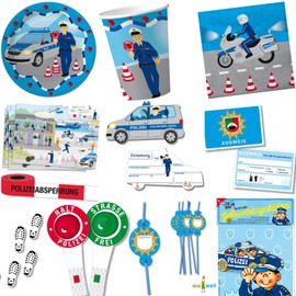 Lutz Mauder 10116 Police Party Bags for Childrens Birthday Parties Gift and Party Bags German Text
