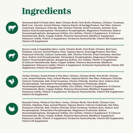 NUTRO Natural Grain Free Adult Dog Wet Food Cuts in Gravy Variety Pack of Beef, Lamb, Chicken, and Turkey Recipes, 3.5 oz. Trays (Pack of 36)