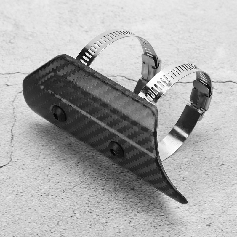 Dry Carbon Fiber Exhaust MidPipe Universal Heat Shield Kit Cover