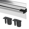 25" Shower Door Drip Rail with Sweep for Chrome Framed