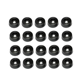 20 Medium Round Rubber Feet - .312 H X .859 D - Made in USA - Great for Cutting Boards, Electronics, Hobby - Food Safe