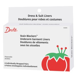 Dritz Dress and Suit Underarm Liners, Stain Blocker, 12 Count, White