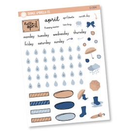 Build Your Own Journal Kit Planner Stickers | April F16 | U-004
