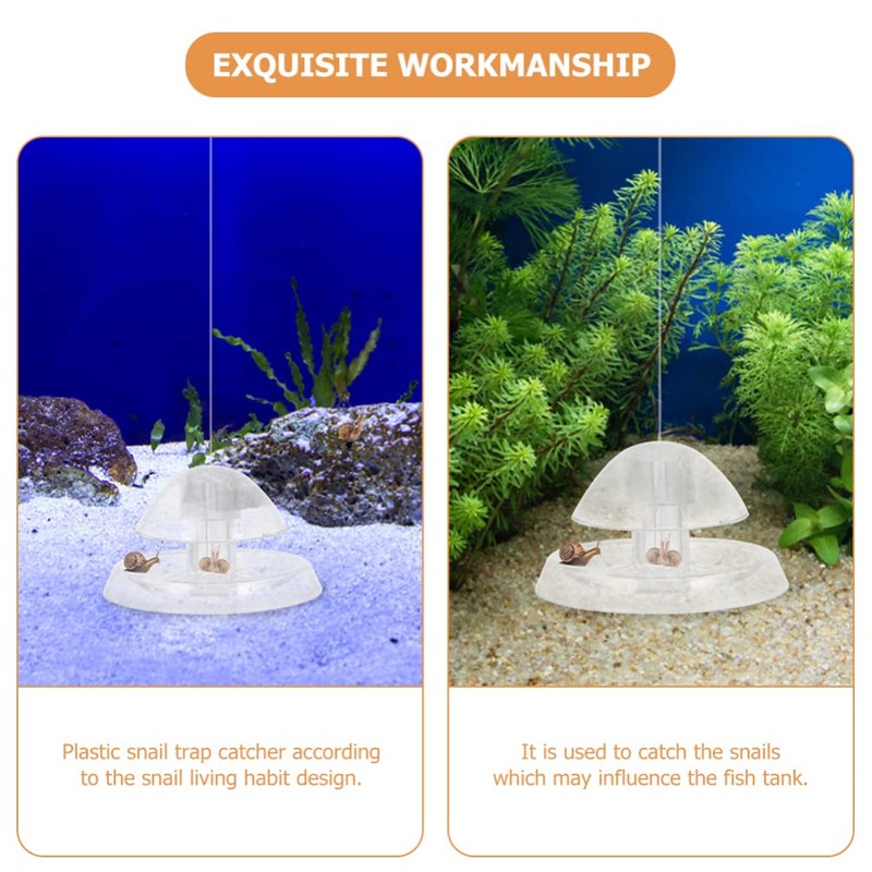 Ipetboom Aquarium Snail Trap Transparent Snail Catcher Tool for Aquariums