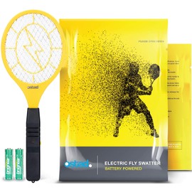 3000 Volt Electric Fly Swatter Mini Bug Zapper Outdoor | Fly Killer Indoor Electric Safe to use on Bugs Inside or Outside | Made from Durable ABS Material