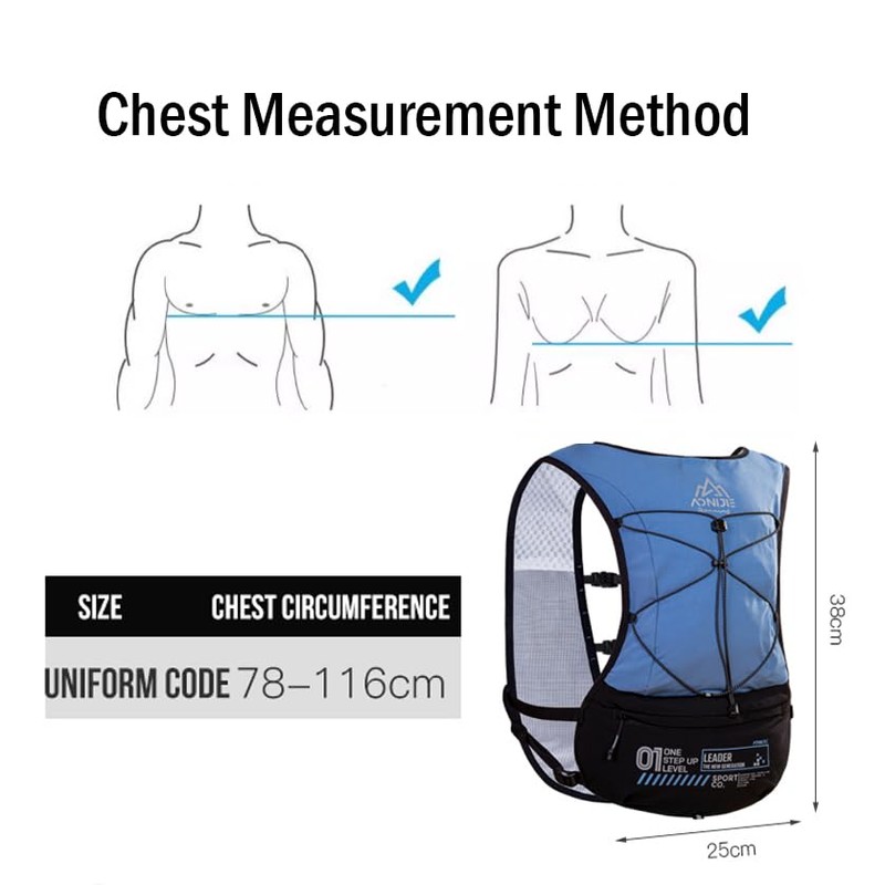 AWKSPORTS 5L Running Hydration Vest Backpack for Men Women, Adjustable