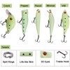 Luminous Fishing Lure Bait Set- 5Pcs Hard Lure Minnow Crankbait