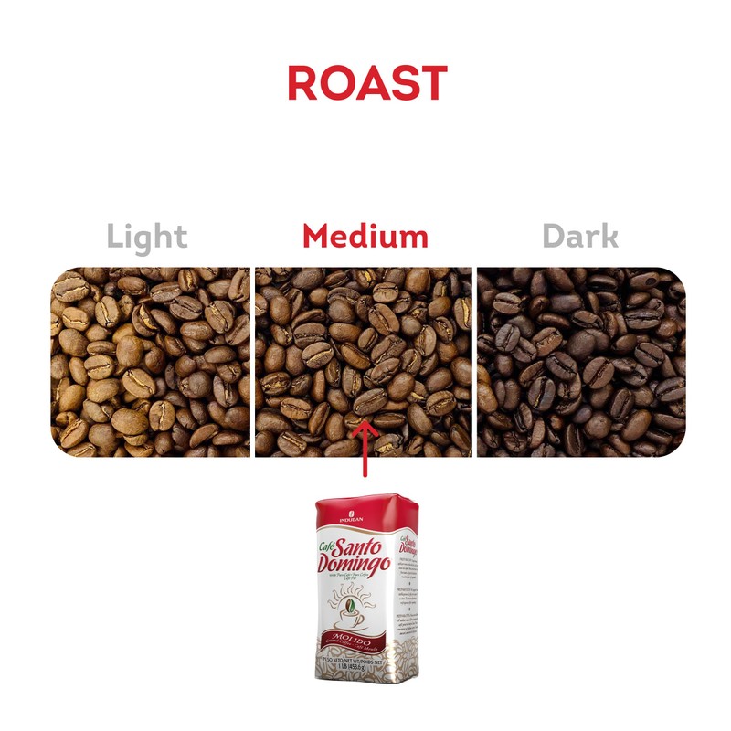 Café Santo Domingo, 16 oz Bag, Ground Coffee, Medium Roast