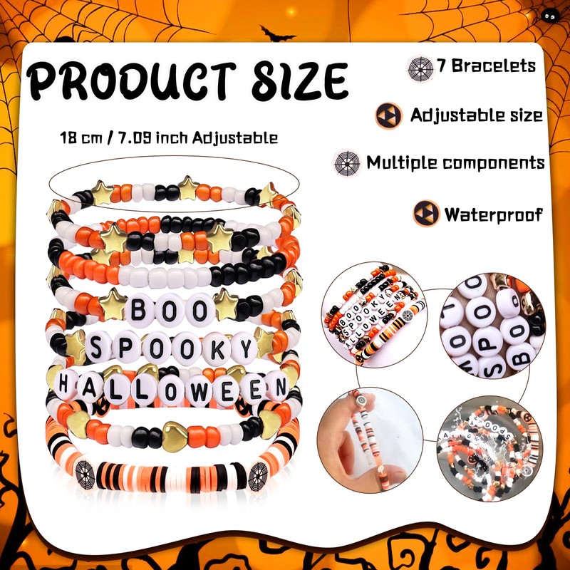 Kopuscristing Halloween Jewelry Gifts for Men Women Teens Boo Spooky