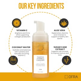 Ofra Foaming Cleanser for Women,Vitamin C, 5 Ounce