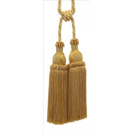 DÉCOPRO Double Tassel Tieback, Color# 4975 - Rustic Gold [Set of 4]