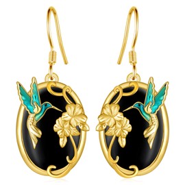 SVODEA Hummingbird Earrings 925 Sterling Silver Hummingbird Earrings for Women Hummingbird Jewelry Gifts for Women