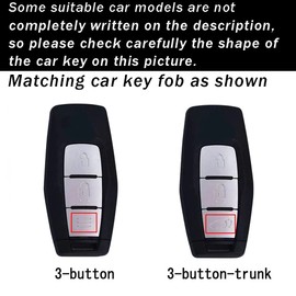 ontto 3-Button Car Key Fob Bag Leather Intelligent Key Protector Fit for Mitsubishi Outlander 2022 2023 Accessories Stylish Key Jacket Key Glove Key Cover Brown
