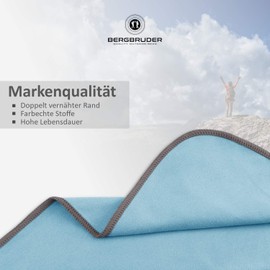 BERGBRUDER Microfibre Hand Towels – Many Sizes and Colours – Ultralight, Compact & Quick Drying – Microfibre Towel, Travel Towel, Sports Towel, Bath Towel Set with Bag, blue