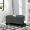 MAXIJIN Velvet Ottoman Slipcover Oversized Stretch Square Rectangle Footstool Slipcover