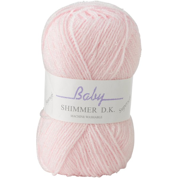James C Brett Baby Shimmer DK Wool/Yarn - BS6 Pink