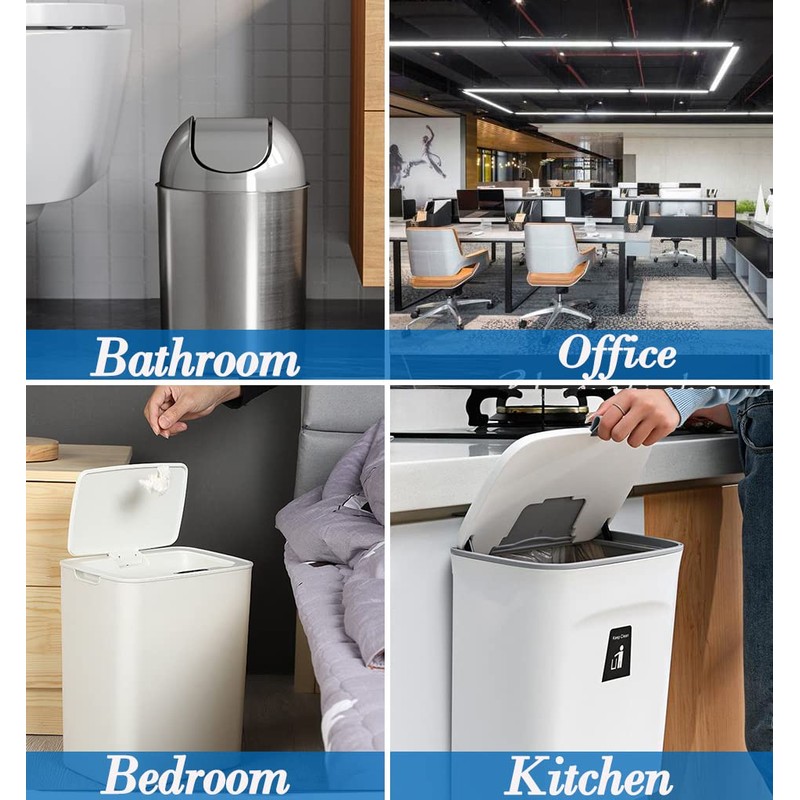 Hommaly 4 Gallon Small Trash Bags, 350 Count, Multicolor, Strong,