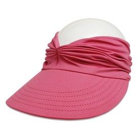 YAMEE Sun Hats for Women Wide Brim Visor UV Protection Summer Beach Hat for Women Foldable Golf Hats (Rose red)