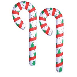2 bastones de caramelo JUMBO inflable/111,76 cm decoración de Navidad/decoraciones/festivas se infla
