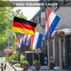 Telescopic Flag Pole 3pcs 2M Stainless Steel Handheld Flag Pole