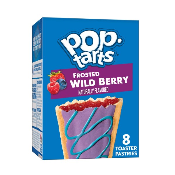 Pop-Tarts Toaster Pastries, Breakfast Foods, Kids Snacks, Frosted Wild Berry, 13.5oz Box (8 Pop-Tarts)