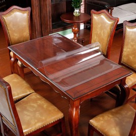 Clear Plastic Table Protector for Bench Entryway Coffee Side Bedside TV Cabinet Tabletop PVC Tablecloth Cover Vinyl Cloths Easy Clean Waterproof Wipeable Furniture Topper Desk Pad Rectangle 12 x 72 "