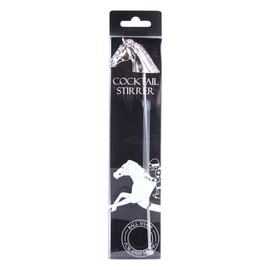 Barrel Down South Derby Horse Racing Stainless Steel Cocktail Stick Stirrer - Derby Decorations - KY Horse Party - Mint Julep Derby Swizzle Stick - Hostess Gift - Drink Stirrer (Horse Head-Silver)