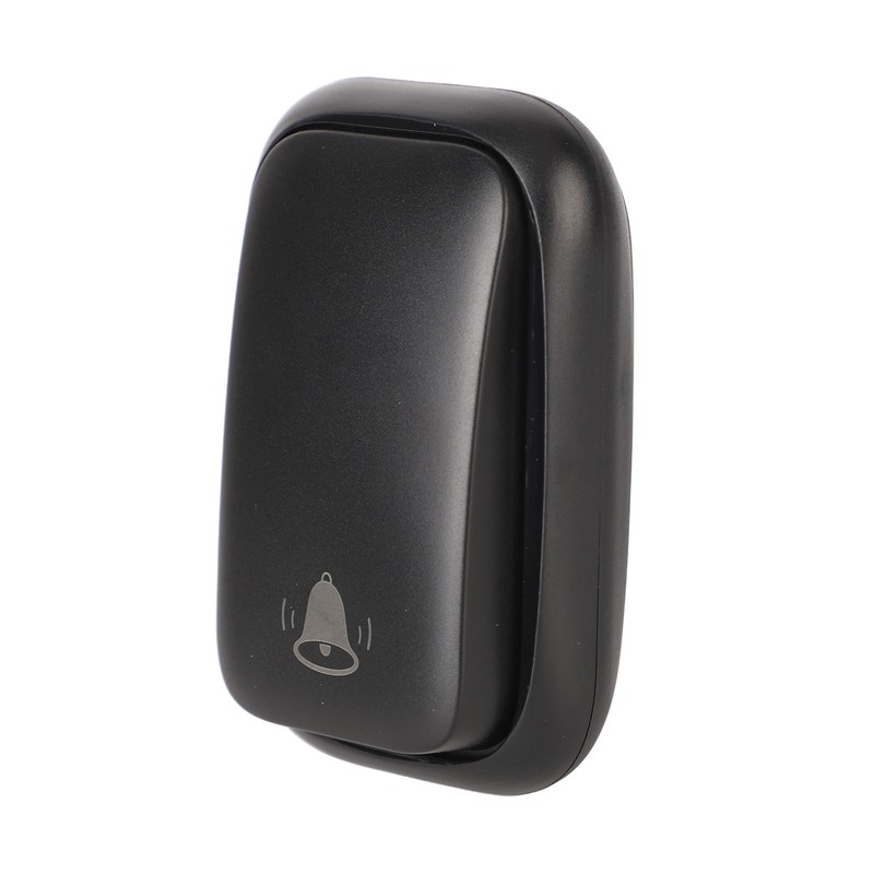 Black Self Powered Wireless Doorbell No Wiring Punching Outdoor Welcome
