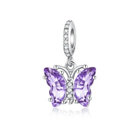 Alstiva Animal Rabbit Four-Leaf Clover Charm, 925 Sterling Silver, 5A Cubic Zirconia, Charm Bead Pendant for European Bracelets, Necklaces, Jewellery Gift for Women, Sterling Silver, Cubic Zirconia