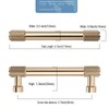 9BUILD 10 Pack Knurled Cabinet Pulls 3.75 Inch Brushed Gold