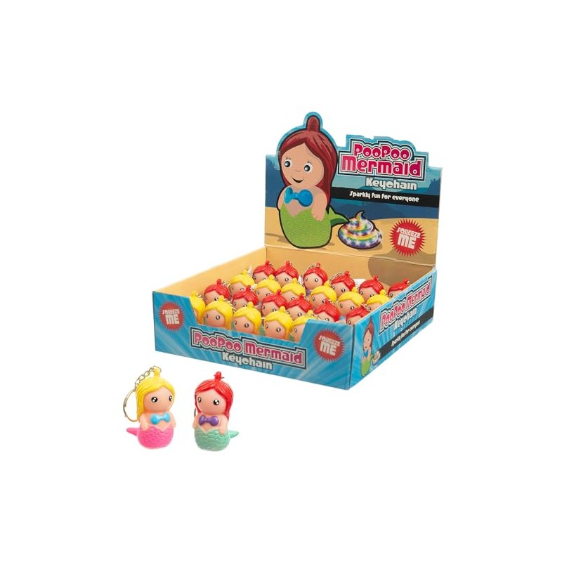 Funtime Gifts FU7370 Pooing Mermaid Keyring, Multi