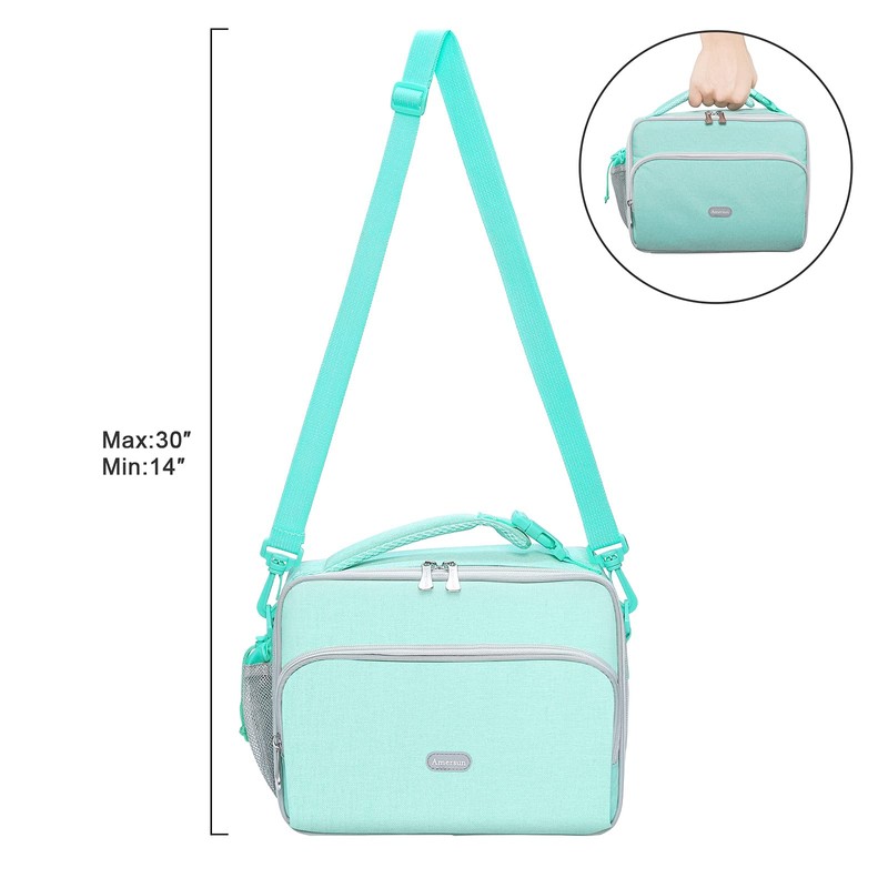 Amersun - Bolsa de almuerzo para niños, acolchada, duradera, aislada,