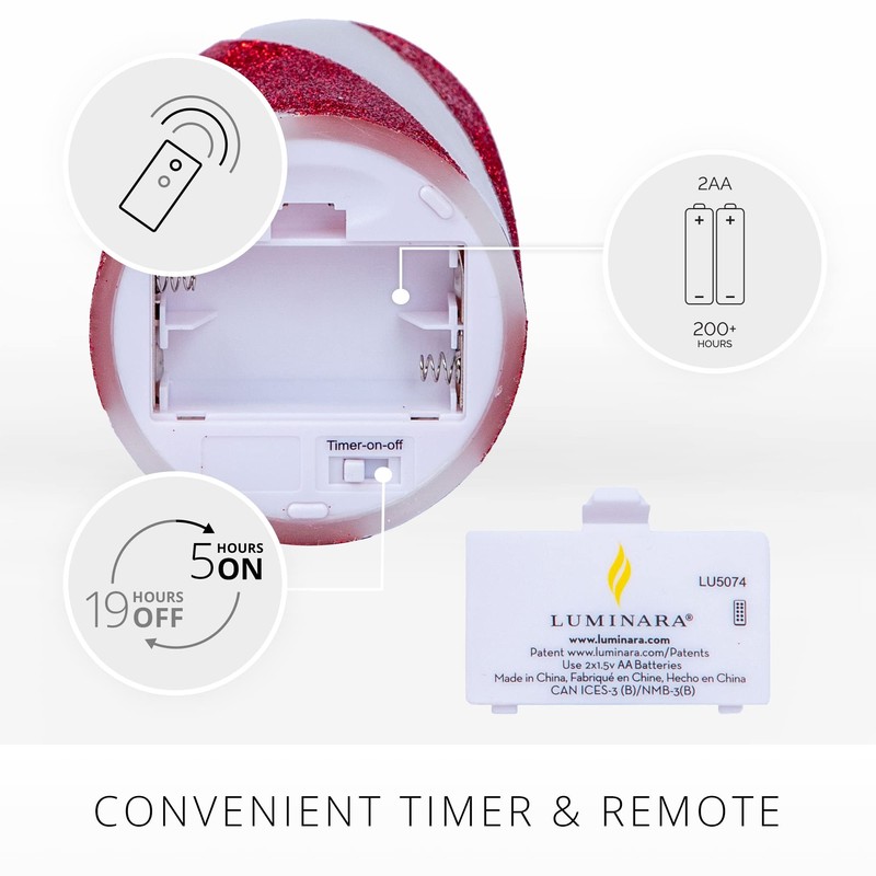 Luminara - Flameless Holiday LED Candle Battery Operated Moving Flame