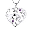 YL Mama Necklace 925 Sterling Silver Mother Holding Children's Hand,
