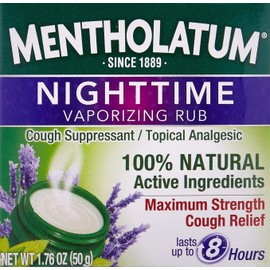 Mentholatum Nighttime Vaporizing Rub - 1.76 oz, Pack of 6