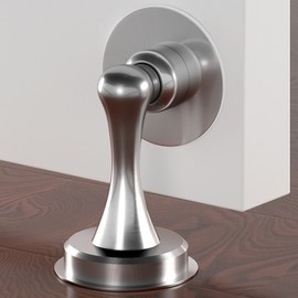 No-Drill Magnetic Door Stopper - Prevents Door Slamming For Doors 4-Magnetic Stopper-Black 2ea