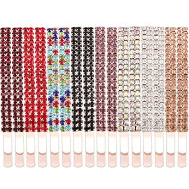 16 Pieces Rhinestone Crystal Bobby Pins Double Row Rhinestone Hair Barrette Clip Metal Hair Pins for Women Girls
