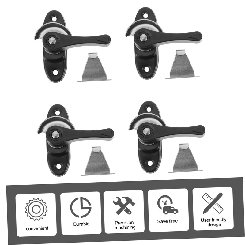 Gadpiparty 4 Sets Sliding Window Lock Durable Sash Locks for