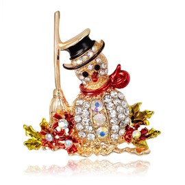 Christmas Brooches for Women Stocking Stuffers Christmas Tree Brooch Pin Rhinestone Crystal Pin for Christmas Decorations Xmas Jewelry Gifts