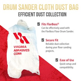 Virginia Abrasives 413-20000 Floor Sander Dust Collector Bag for FlorBoss®: Floor Sanding and Finishing Dust Collection Cloth Bags, Floor Drum and Edger Sander Dust Collecting Solution