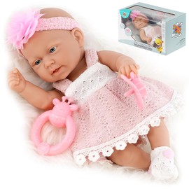 Bibi Doll - 10" Bathable Baby Doll Play Set with Dummy Doll's Accessories Girls Toy