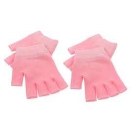 BIUDECO Cosmetic Moisturizing Gloves 2 Pairs Fingerless Gloves Hand Spa Gloves for Night Gel Gloves