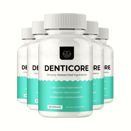 Denticore 5-Pack Denticore Dental Health Supplement - Oral Health Support - 300 Capsules