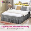 RIMELA Ruffle Bed Skirt Light Grey King 16 Inch Drop,
