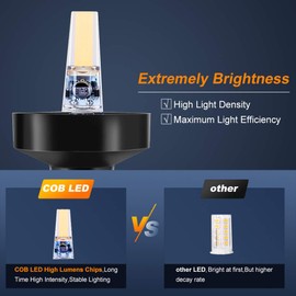 Sebnux White LED Fold Down Boat Stern Light Boat Anchor Light for Pontoon (12 Inch)