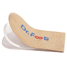 Dr.Foot Adjustable Orthopedic Heel Lift Inserts, Height Increase Insole for Leg Length Discrepancies, Heel Spurs, Heel Pain, Sports Injuries, and Achilles tendonitis (Beige, 3 Layers-L), Beige, 3 Layers: Large-Women's 10-13|Men's 9-14